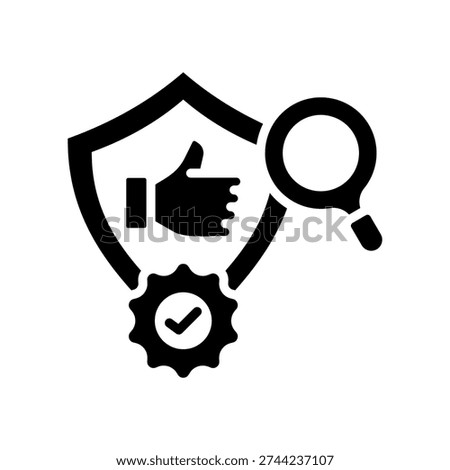 Reliability Audit Icon Glyph Vector Illustration
