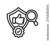 Reliability Audit Icon Line Vector Illustration