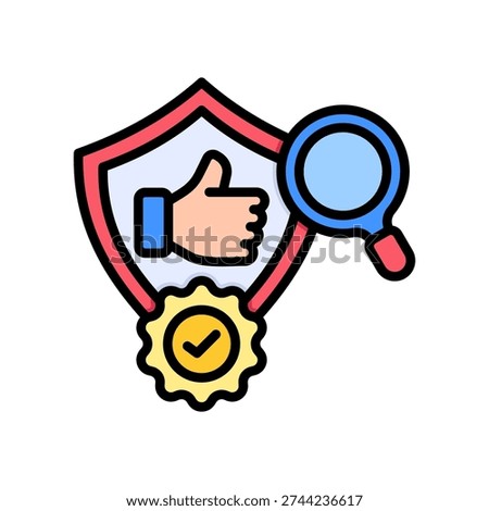 Reliability Audit Icon Lineal Color Vector Illustration