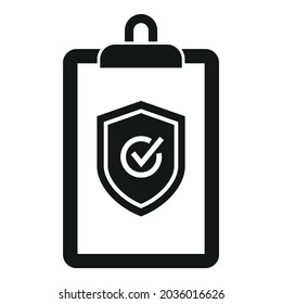Reliability clipboard icon simple vector. Iso assistant. Audit checklist