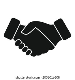 Reliability handshake icon simple vector. Trust integrity. Social business