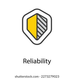 Reliability icon design stoke illustration