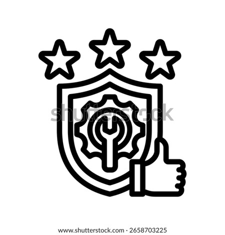 Reliability icon line vector illustration