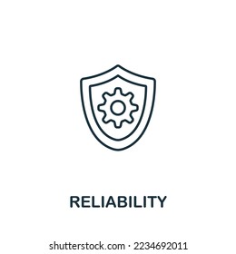 Reliability icon. Monochrome simple Customer Relationship icon for templates, web design and infographics