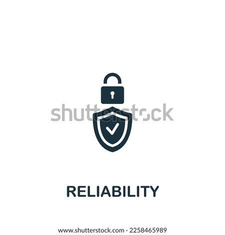 Reliability icon. Monochrome simple sign from core values collection. Reliability icon for logo, templates, web design and infographics.