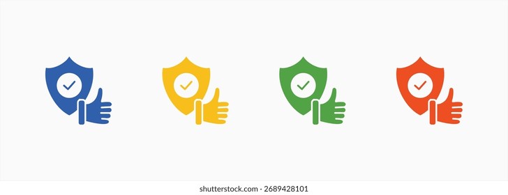 Reliability Icon Set Color Multiple Style Collection