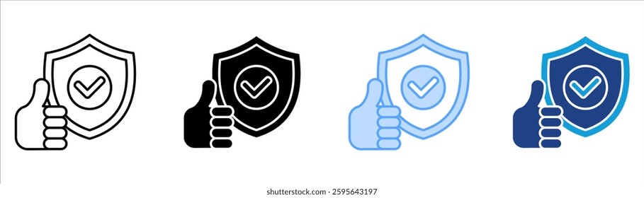 Reliability Icon Set Multiple Style Collection