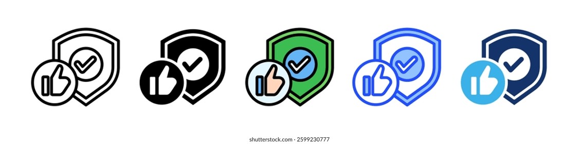 Reliability Icon Set With Multiple Style Collection