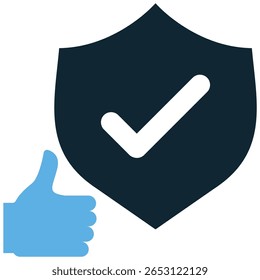 Betrouwbaarheidspictogram vector, wat staat voor betrouwbaarheid, consistentie en betrouwbaarheid. Ideaal voor de technologie-, engineering- of service-industrie om robuuste prestaties en stabiliteit op lange termijn te vertegenwoordigen.