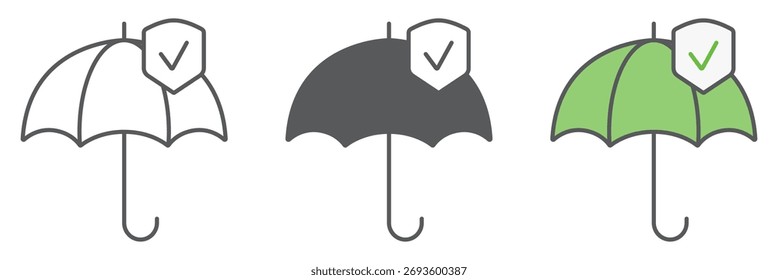 Reliability line icon, protection and reliable, umbrella sign, vector graphics, a linear pattern on a white background, eps 10.