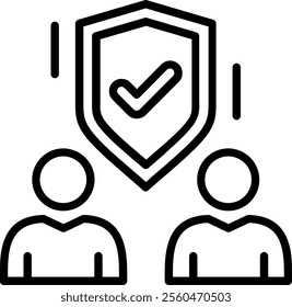Reliability Line Vector Icon Design