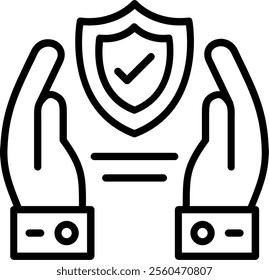 Reliability Line Vector Icon Design