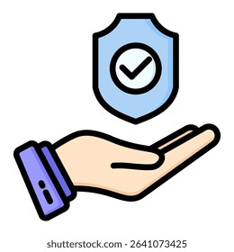 Reliability lineal color icon. Simple vector icon design in lineal color style. Editable vector format