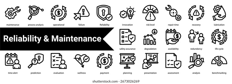 Reliability and Maintenance Icon Sheet Collection