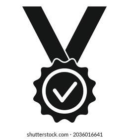 Reliability medal icon simple vector. Back guarantee. Best money