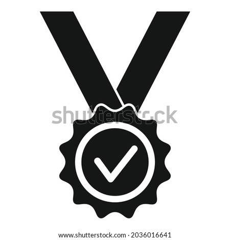 Reliability medal icon simple vector. Back guarantee. Best money