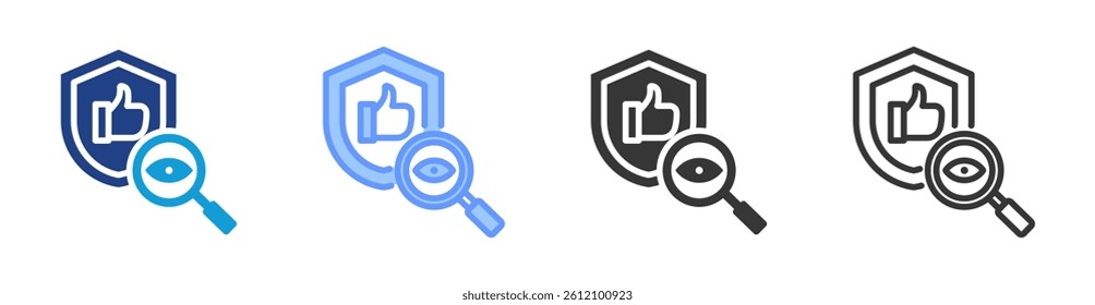 Reliability Monitoring icon set multiple style collection