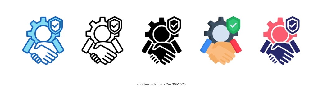 Reliability Multiple Style Icon Set Collection.