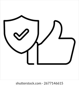 Vector de ilustración de contorno de confiabilidad