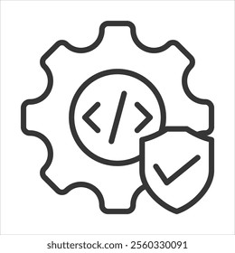 Reliability Outline Icon Vector Illustration