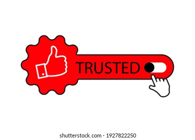 Icono de confiabilidad y protección. Ilustración vectorial.