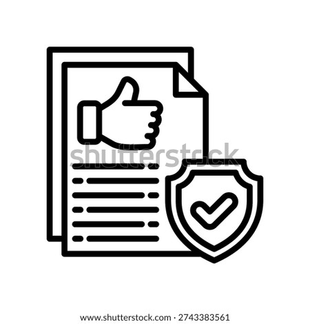 Reliability Report Icon Line Vector Illustration