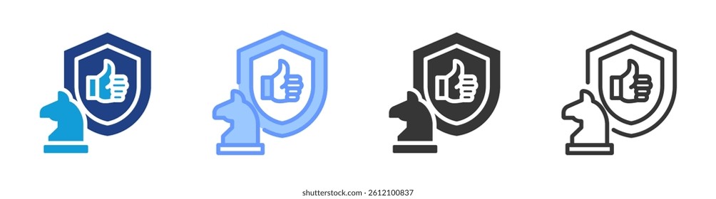 Reliability Strategy icon set multiple style collection