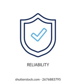 Reliability thin line vector icons.