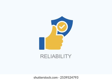 Ilustração Do Símbolo Do Símbolo Do Vetor Ou Do Logotipo De Confiabilidade
