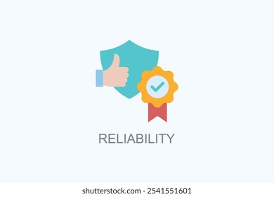 Ilustração Do Símbolo Do Símbolo Do Vetor Ou Do Logotipo De Confiabilidade