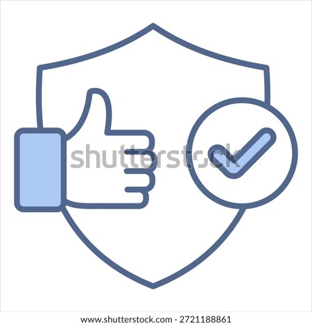 Reliable Blue Icon Vector Illustration