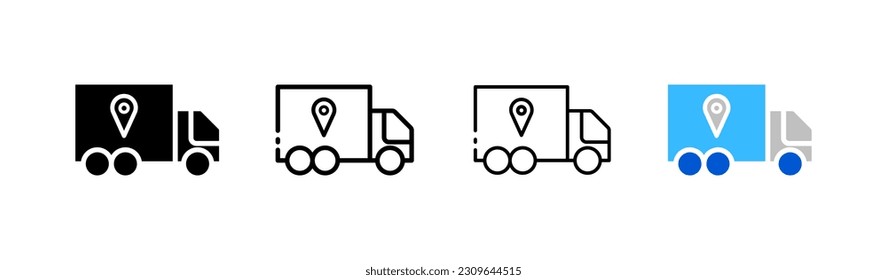 Reliable delivery. Different styles, colorful, safe delivery. Vector icons.