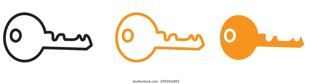 Reliable Door Key Icon for Home Security and Access Solutions Essential for Illustrating Keys and Locks in Safety and Security Contexts