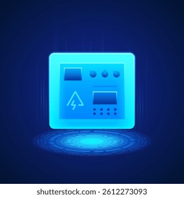 Reliable Electric Panel Icon symbolizing electrical control, safety, and distribution of power. Ideal for content related to electrical engineering, power management, and infrastructure