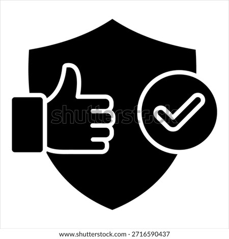 Reliable Glyph Icon Vector Illustration