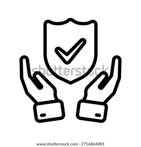 Reliable icon, Line Vector graphics