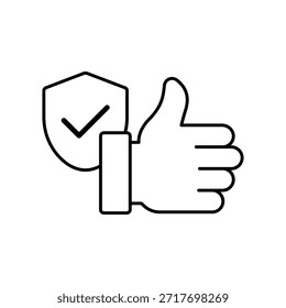 Reliable icon outline editable stroke line drawing eps