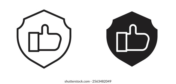 Reliable icons in outline and fill. vector illustration for ui.
