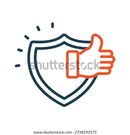reliable icons outline and Flat Style,transparent background