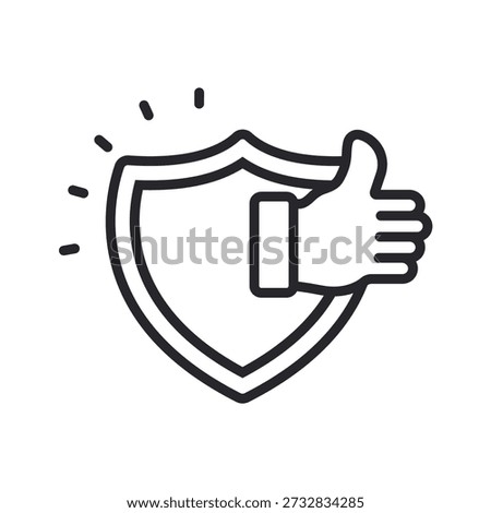 reliable icons outline and Flat Style,transparent background