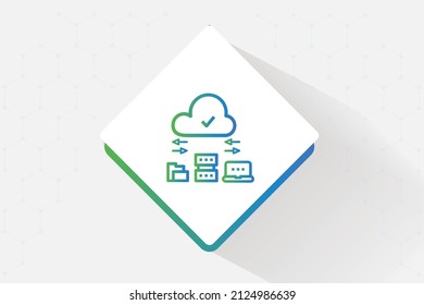 reliable information management icon vector design