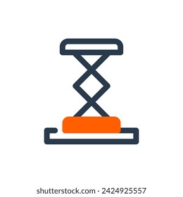 Reliable Jack Stand for Vehicle Support Vector Icon Illustration