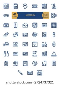 Una Biblioteca fiable de 41 íconos de Bold Line alineados con Memory, diseñados para flujos de trabajo profesionales.
