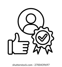 Reliable Outline Icon Vector Illustration