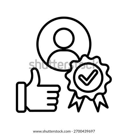 Reliable Outline Icon Vector Illustration