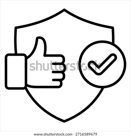 Reliable Outline Icon Vector Illustration