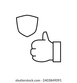 reliable outline icon for website or mobile app