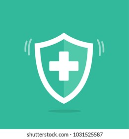 Reliable protection. Medical concept. Vector illustration in flat style.