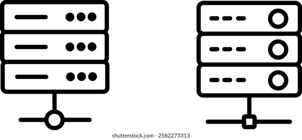  Reliable and Secure Server Icon for Data Hosting, Networking, and Cloud Infrastructure