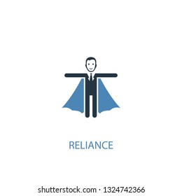 reliance concept 2 colored icon. Simple blue element illustration. reliance concept symbol design. Can be used for web and mobile UI/UX